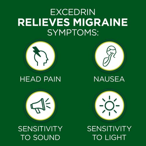 Excedrin Migraine Pain Reliever Caplets 24 ct (Pack of 3) by Excedrin