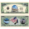 50 US Navy Million Dollar Bills with Bonus “Thanks a Million” Gift Card Set