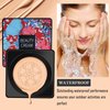 Lovelycat Mushroom Head Air Cushion BB Cream Even Skin Tone Makeup Base PrimerConcealer Lasting Nude Makeup Moisturizing Brightening Pigment CC Liquid Foundation (C-natural)