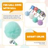 Woanger 4 Pcs Cat Spring Toys Hanging Cat Toy Hanging Door Interactive Cat Toys Cat Ball Toys with Bell Long Tail Stretchable Soft Plush Cat Teaser Toy for Kitten Chase Play and Kill Time, Gradient