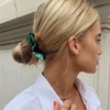 Jaciya 12 Packs Green Hair Scrunchies Satin Scrunchy Elastic Band Hair Bobbles Scrunchies Hair Ties Ponytail Holder Hair Accessories for Women Girls