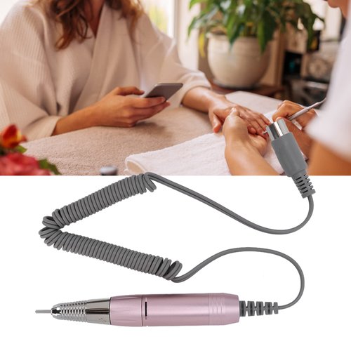 Electric Nail Drill Pen Machine, Efile Nail Drill Handle Handpiece Adjustable 3000RPM Metal Pro Nail File Handle Polishing Manicure Pedicure Accessories for Nail Care Home Salon DIY