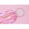 DIY Dream Catcher Kit Do It Yourself Craft kit for girls Creative Activity Birthday Party Favor Make Your own Diam 6.2"Pink Blush White Dreamcatcher