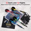 centaur 12 Pack Soft Tip Darts, Professional 18 Gram Plastic Tip Dart Sets with 4 Colors Premium Aluminum Shafts 100 Dart Tips 16 Dart Flights and Dart Case for Electronic Dart Board
