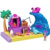 Polly Pocket Pollyville Playset, Sunshine Beach with Micro Doll, Seal Figure, Flamingo Toy Boat & Accessories