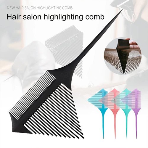 Maedack Hair Styling Comb - 1pcs Hairdressing Tips Comb Professional Anti-static Hair Comb Split Teeth Design Hair Comb for Combing and Dyeing Hair,Rat Tail Comb (black)