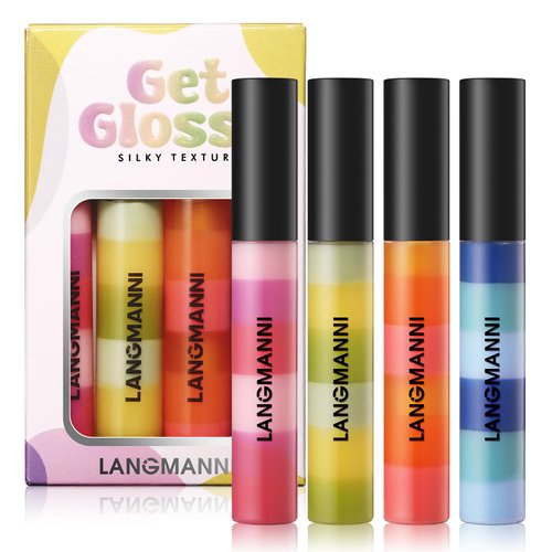 Jolilab Lip Gloss Glossy Blam Silky Texture Fruit Flavoured For Lip Glossy Liquid Lipstick Long Lasting Taste Waterproof Moisturizing Hydrating Lip Glow Oil Lip Make-up for for Women and Girls