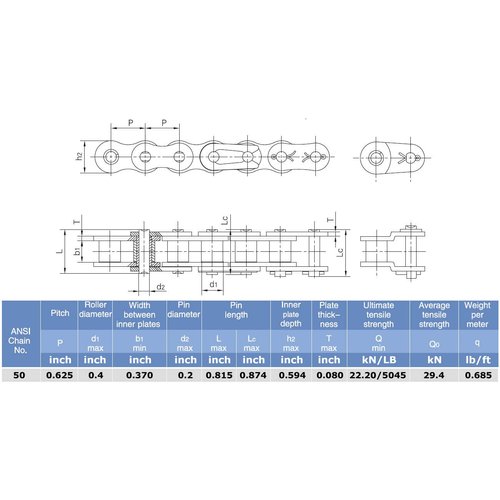 #50 Roller Chain Connecting Links (10 Pack)