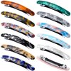 12 Pieces Hair Barrettes for Women Tortoise Shell Hair Barrettes Acetate French Skinny Hair Clip Automatic Ponytail Barrettes for Women Fine Hair Thin Hair Accessories