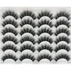 Newcally Eyelashes False Lashes Fluffy 18MM Long Faux Mink Eye Lashes Pack Dramatic Thick Volume Fake Eyelashes 12 Pairs Soft Reusable Lashes Multipack