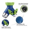 GREEN MOUNT Garden Hose Connector Tap Splitter, Y Hose Connector, Easy Grip Splitter with Shut-Off Valves (Two Way)