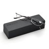 ZUVGEES Vintage Alloy Semi Rimless Reading Glasses Men Women Half Frame Slim Glasses with Stylish Case (Gun Grey, 3.50)