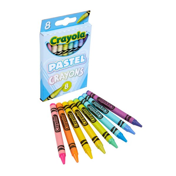 Crayola Pastel Crayons (24 ct), Specialty Crayons for Kids, Art Supplies, Pair with Coloring Books, Gift for Kids, Ages 3, 4, 5