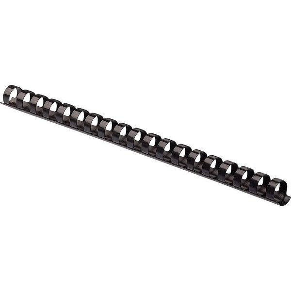 Fellowes 52326 Plastic Binding Combs - Round Back, 1/2 Inches, 90 sheets, Black, 100 Pack