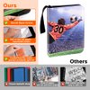 zxbaers Soccer Card Binder, 4 Pocket Trading Card Binder, Collectible Trading Card Albums Fits 400 Soccer Cards with 50 Removable Sleeves