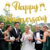 Gold Glitter Happy Anniversary Banner, We Still Do, 30th 40th 50th 60th 70th Wedding Anniversary Party Decorations Supplies