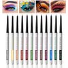 VERONNI 12 Pcs Waterproof Eyeliner Pencil Set, Long-lasting Eyeline Pen Kit, Retractable Eye Pencil Matte Soft Easy Wear High Pigment Eye Shadow Pen Lasting Shiny Eye Makeup (12 pcs)