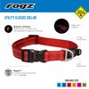 Rogz Utility Medium 5/8-Inch Reflective Snake Dog Collar, Pink