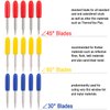 ADVcer 15pcs 30/45 / 60 Degree Vinyl Cutter Blades with Cut Blade Holder - All Purpose for GCC Vinyl Film Cutter Plotter Cutting Machines (ZEC-U1005, Dia. 2.0 mm, Offset Value 0.25mm)