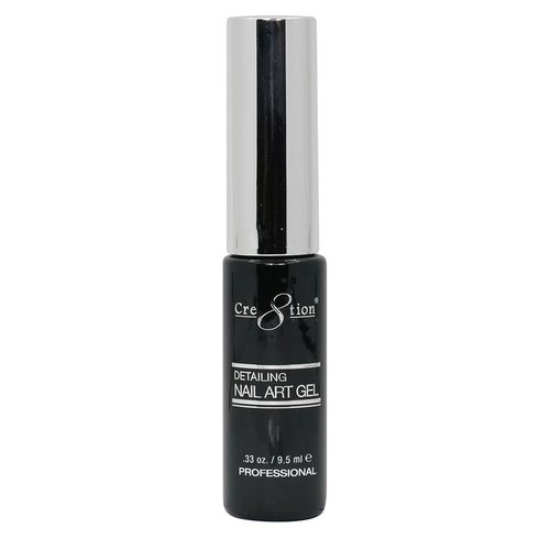 TREASURE4NAILS CORP Cre8tion Gel nail Polish - Detailing Nail Art Gel | Chip Resistant & Fast Drying - Black, 0.33 fl oz