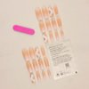YoYoee Long French False Nails Square Press on Nails Gradient Reusable Fake Nails Daisy Stick on Nails for Women and Girls 24PCS
