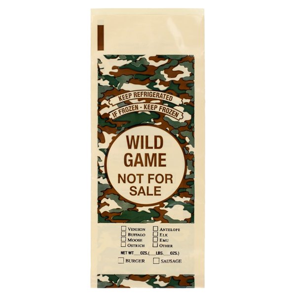 Mainca Wild Game Camo Print Freezer Bags ("NOT FOR SALE") - 1 Lb. Size - Package of 50