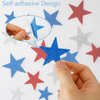 Star Stickers Foam Star Stickers 90 Pcs Red Blue Silver Glitter Star Stickers Self Adhesive Small Patriotic Star Shaped Stickers for Christmas Halloween Decoration Supplies Arts Crafts Greeting Cards