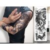 CUTELIILI Halloween Full arm temporary tattoo,12sheets (L19“xW7”) Sleeve Tattoos temporary, Demon Fake Tattoos That Look Real, Tiger Dragon Koi Evil Eyes