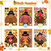 24 Sheets Thanksgiving Turkey Stickers Happy Thanksgiving Party Games Stickers for Kids Make-a-face Turkey Stickers for Thanksgiving Games Activities Craft Art DIY Fall Autumn Party Favors Supplies