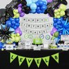 Video Game Balloon Arch Garland Kit, Blue Purple Green Black Party Balloons with 2Pcs Game Handle Foil Balloons for Video Game Theme Birthday Party Boys Game Night Decor