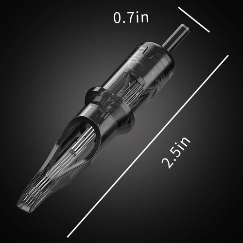 Romlon Tattoo Cartridge Needles - 20Pcs Assorted Standard Sterilized Tattoo Needle Cartridges Single Stack Magnum 7M1 Size for Tattoo Machine Tattoo Kits Tattoo Supplies