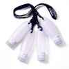Silicone Travel Bottle Set TSA Approved Carry On Shampoo Conditioner Bottle Leak Proof Design BPA Free for Cosmetics 3.3 Oz (4 Pack + Lanyard (White Bottles))