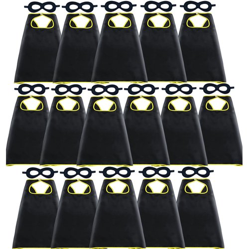 D.Q.Z Superhero-Capes and Masks for Kids Bulk 16 Sets Boys Girls Super Hero-Costumes-Toys Hallowe...