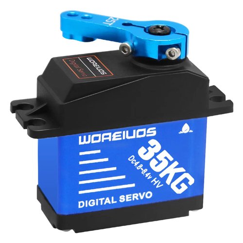 WOAEIUOS 35KG RC Digital Servo, High Torque Waterproof Metal Gear Servo with 25T Servo Horn 1/10 1/8 RC Car RC Crawler Robot Boat