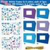 kapitomanio 30 Packs Winter Craft Kits for Kids, Holiday DIY Picture Frame Crafts for Kids Winter Party Favors Home School Classroom Game Activities