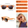 MIAHART 12 Pack Kids Party Sunglasses Bulk Summer Party Favors Retro Glasses for Boys and Girls Birthday Party Supplies, Orange
