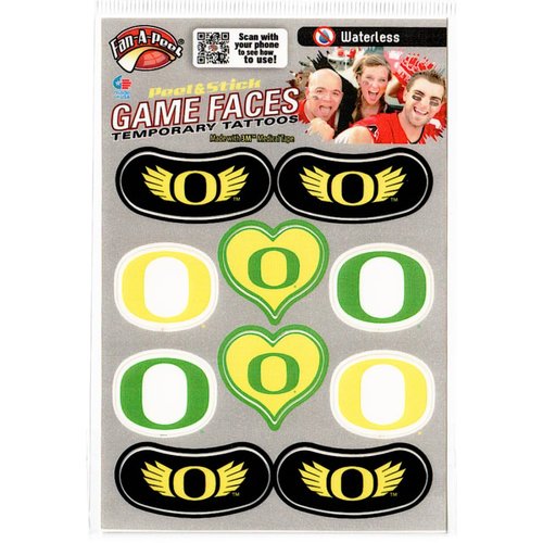 Oregon – Waterless Peel & Stick Temporary Tattoos – 10-Piece Combo – 6 Spirit Tattoos & 4 Eye Strips