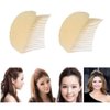 2PCS Women Lady Soft Sponge Foam Hair Base Inserts Bump Up Hair Pads Stick Bun Maker Hair Styling Clip Hair Comb Braid Tool Hair Styling Accessories Beige