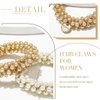 Fashey Pearl Hair Ties Elastic Ponytail Holder Beaded Hair Scrunchies Set Pearls Hair Bands Hair Accessories for Women and Girls(Pack of 3)