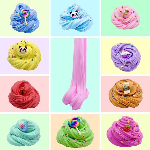 14 Pack Butter Slime Kit, Soft & Non-Sticky,Birthday Gifts for Girl and Boys, Easter Party Favors or Christmas Stocking fillers