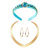 Carkno Princess Costume Accessories Women Girls Dress Up Headband Necklace Halloween Cosplay
