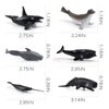 BRETOYIN Mini Fish Figurines Set 6PCS Whale Bath Toys Figure Whale Ornament for Kids Toddlers Preschool Educational Playset