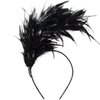 JUNBESTN Feather Fascinator Women Girl Headpiece Halloween Merry Christmas Tea Party 20s 50s 80s Headband Hat Cocktail Wedding Prom Queen