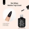 beetles Matte Coat & Top Coat 2 Pcs 15ml No Wipe Gel Glossy Mate Gel Top Coat Gel Nail Polish Mate Nail Polish Shine Effect Long Lasting Soak Off Uv LED Nail Lamp Nail Art Design Manicure Kit