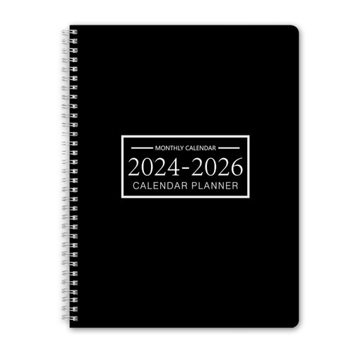 Monthly Planner July 2024 - June 2026 Office Calendar Planner - 9×11 Inch Teacher Planner Hard PVC Cover with Spiral Bound