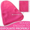 NYK1 Deep Exfoliating Glove Exfoliating Mitt (Pink) Ultimate Skin Care Exfoliating Body Scrubber Exfoliating Gloves for Shower - Dead Skin Remover for Body Exfoliator Glove Exfoliating Washcloth Mitt