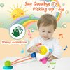 Newborn Toys Toddlers Baby Ball Toy, Baby Montessori Toys Newborn Infant Toys Rattle Baby Teether Chew Sensory Bumpy Ball Toy, Travel Toys with Suction Cups Sensory Activity Toy for 0-12 Months