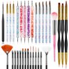 32pcs Nail Art Brushes,Acrylic Nail Brush,Nail Brushes For Nail Art,Nail Art Dotting Tool Set,Nail Art Tool Set,Nail Art Liner Brush,Nail Dust Brush,Nail Drawing Pens For Beginners And Salon Home Use