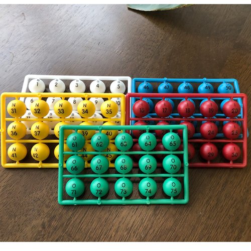 Yuanhe 3/5 Inch Bingo Balls for Standard Bingo Cages and Bingo Boards, Easy Read, 75 Count, Perfect for Parties,Bingo Nights, Raffles,Lost Bingo Ball Replacements