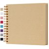 potricher 8 x 8 Inch DIY Scrapbook Photo Album 80 Pages Thick Kraft Blank Yellow Paper Memory Book for Wedding and Anniversary Family (Yellow, 8 Inch)